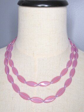 Lavender Opal Czech bead necklace